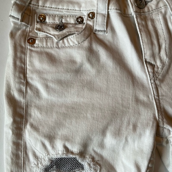 NWT True Religion white stretch skinny jeans - Picture 8 of 11
